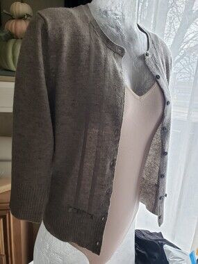 Gap Women's Wool Blend Gray Button-Up Cardigan